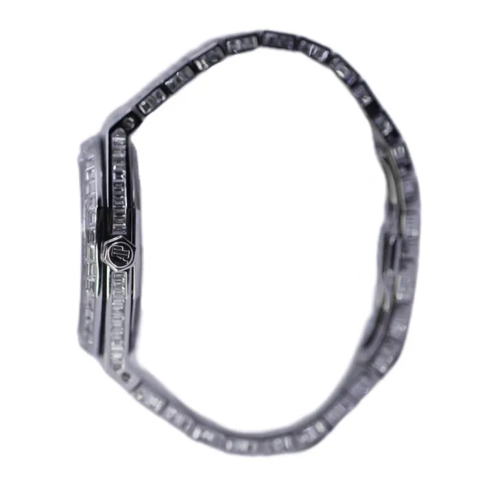 Audemars Piguet Bracelets Audemars Piguet Royal Oak Chandelier Custom Iced Out 41mm Mens Watch Ref 15400st Pave Diamond Dial 18K White Gold Diamond Bracelet
