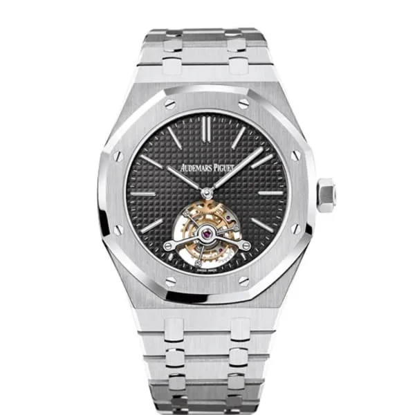 Bracelets Audemars Piguet Audemars Piguet Royal Oak Selfwinding Tourbillon 41mm Mens Watch Ref 26512STOO1220ST01 Black Dial Stainless Steel Bracelet Bracelets Audemars Piguet Audemars Piguet Royal Oak Selfwinding Tourbillon 41mm Mens Watch Ref 26512STOO1220ST01 Black Dial Stainless Steel Bracelet