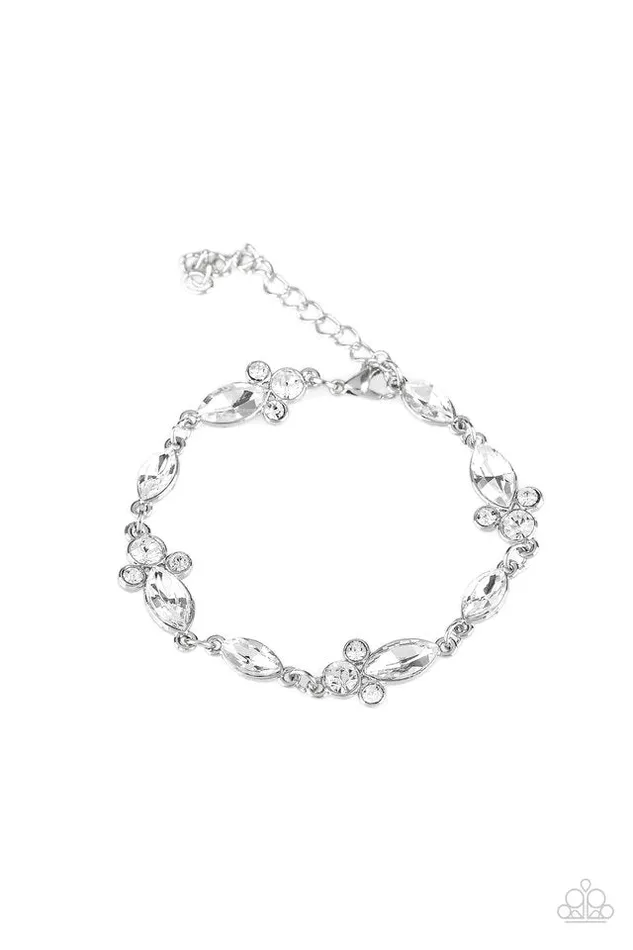 Bracelets Paparazzi Bracelet At Any Cost White Paparazzi Jewelry