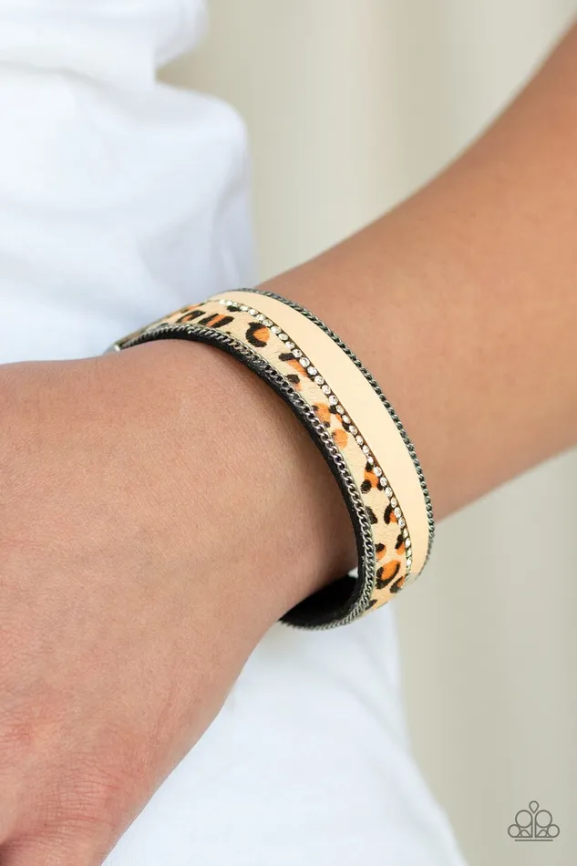 Bracelets Paparazzi Bracelet Flirtatiously Feline Yellow Paparazzi Jewelry