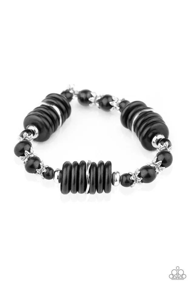 Bracelets Paparazzi Bracelet Sagebrush Serenade Black Paparazzi Jewelry