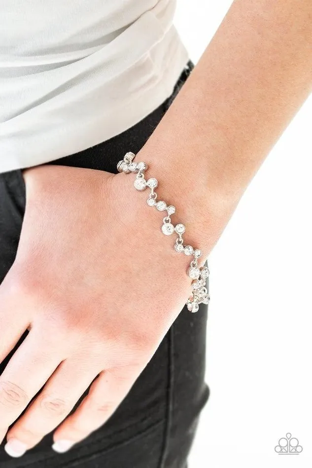 Bracelets Paparazzi Bracelet Starlit Stunner White Paparazzi Jewelry