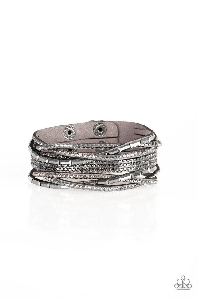 Bracelets Paparazzi Bracelet Tough Girl Glam Silver Paparazzi Jewelry