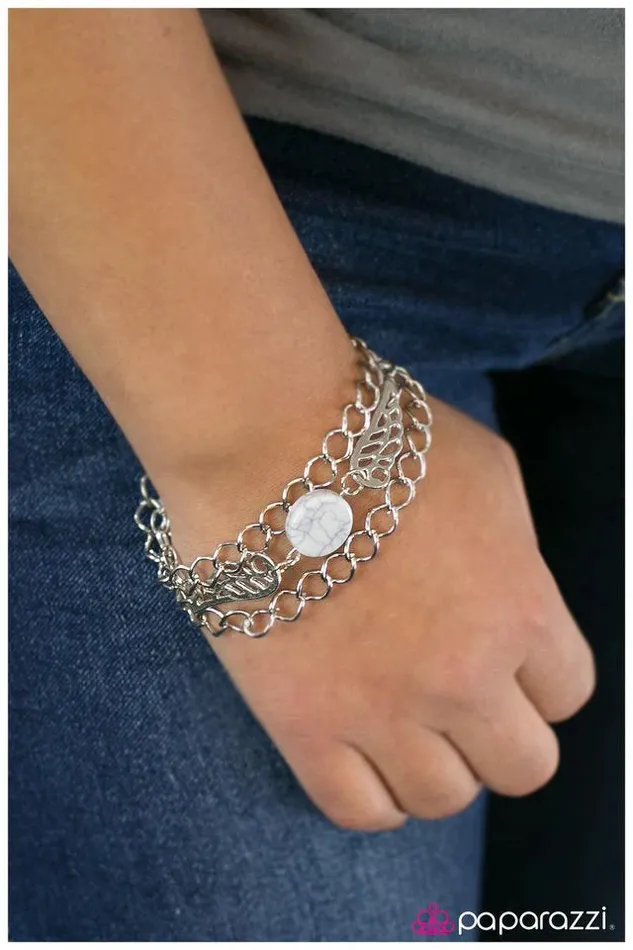 Bracelets Paparazzi Jewelry Paparazzi Bracelet Angel of Mine White