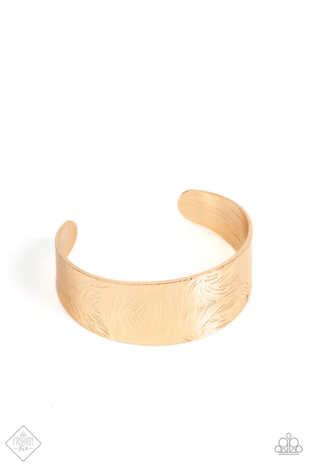 Bracelets Paparazzi Jewelry Paparazzi Bracelet Coolly Curved Gold