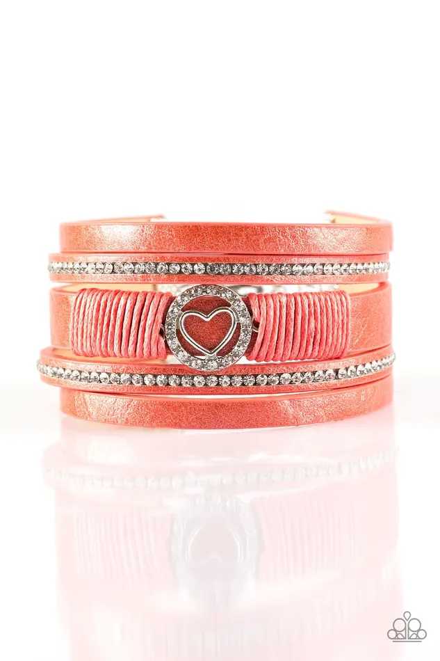 Bracelets Paparazzi Jewelry Paparazzi Bracelet It Takes Heart Orange