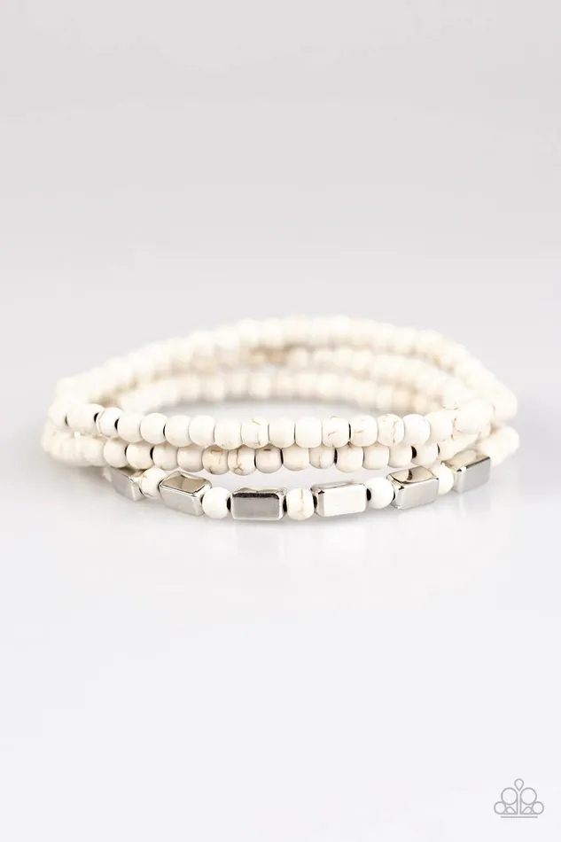 Bracelets Paparazzi Jewelry Paparazzi Bracelet Living Off The Land White