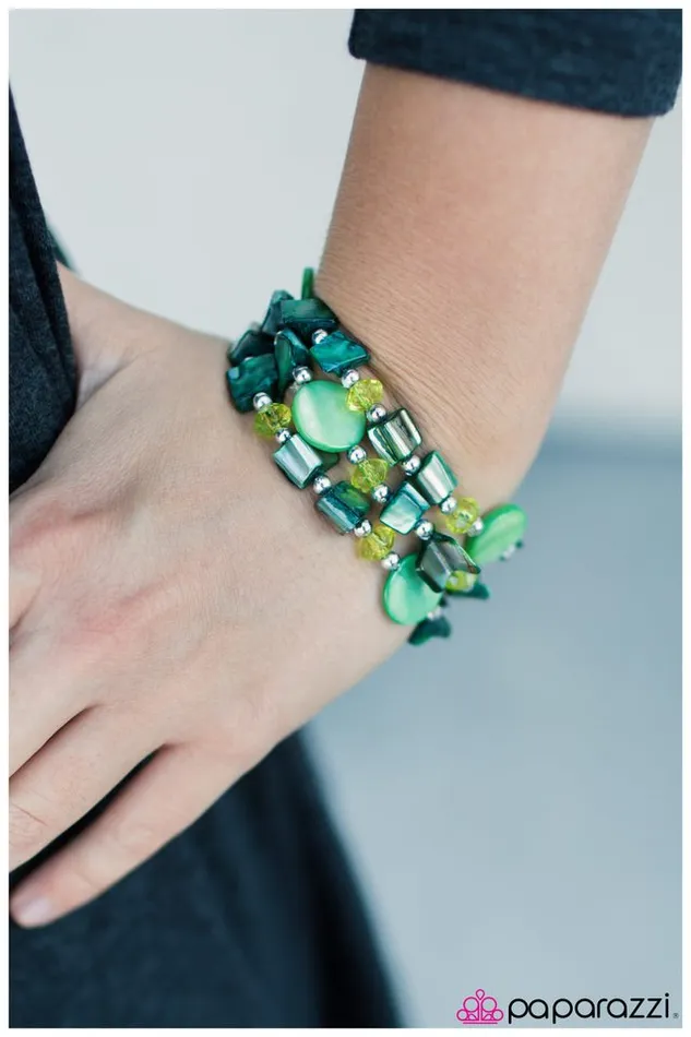 Bracelets Paparazzi Jewelry Paparazzi Bracelet Pile It On Green