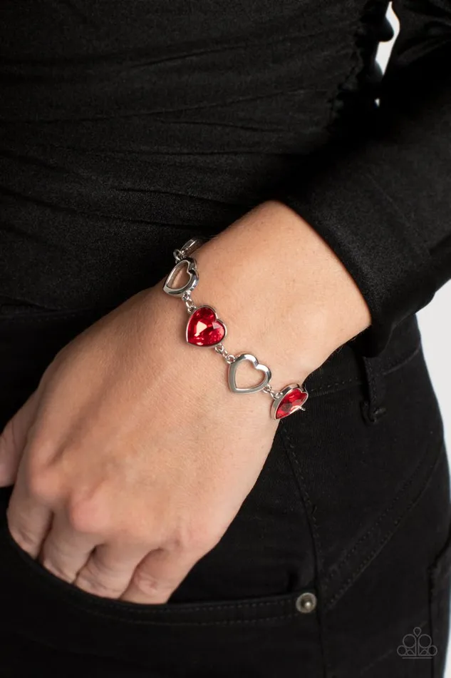 Bracelets Paparazzi Jewelry Paparazzi Bracelet Sentimental Sweethearts Red