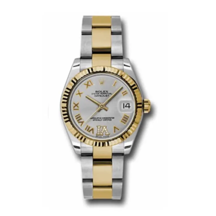 Bracelets Rolex Datejust 31mm Ref 178273 sdro Silver Roman Diamond Dial Two Tone Stainless Steel 18K Yellow Gold Oyster Bracelet Womens Watch Rolex Bracelets Rolex Datejust 31mm Ref 178273 sdro Silver Roman Diamond Dial Two Tone Stainless Steel 18K Yellow Gold Oyster Bracelet Womens Watch Rolex