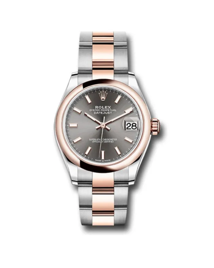 Bracelets Rolex Datejust 31mm Ref 278241 dkrhio Slate Dark Grey Stick Dial Two Tone Stainless Steel 18K Rose Gold Oyster Bracelet Womens Watch Rolex Bracelets Rolex Datejust 31mm Ref 278241 dkrhio Slate Dark Grey Stick Dial Two Tone Stainless Steel 18K Rose Gold Oyster Bracelet Womens Watch Rolex
