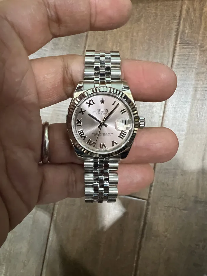 Bracelets Rolex Rolex Datejust 31mm Ref 178274 Pink Roman Dial Stainless Steel Jubilee Bracelet Womens Watch Bracelets Rolex Rolex Datejust 31mm Ref 178274 Pink Roman Dial Stainless Steel Jubilee Bracelet Womens Watch