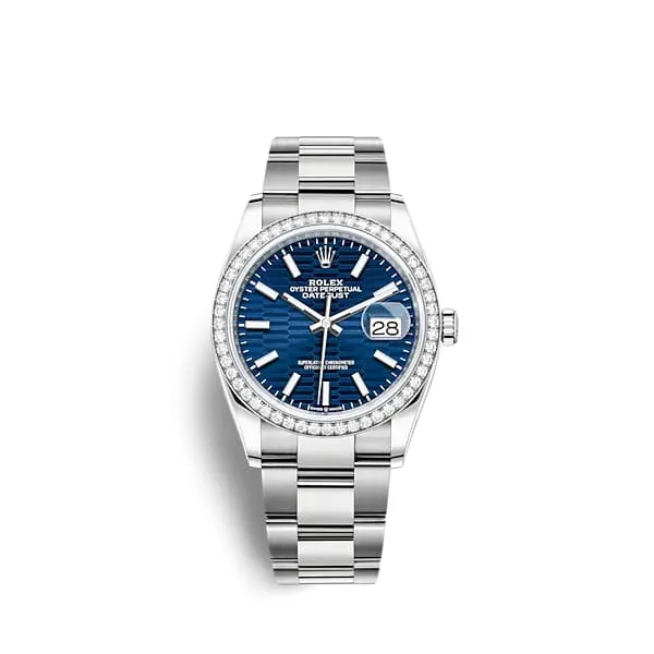 Bracelets Rolex Rolex Datejust 36mm Ref 126284rbr0042 Blue Fluted Motif Dial Diamond Bezel Stainless Steel Oyster Bracelet Watch Bracelets Rolex Rolex Datejust 36mm Ref 126284rbr0042 Blue Fluted Motif Dial Diamond Bezel Stainless Steel Oyster Bracelet Watch