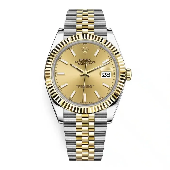 Bracelets Rolex Rolex Datejust 41mm Ref 1263330010 Champagne Stick Dial Two Tone Stainless Steel 18K Yellow Gold Jubilee Bracelet Mens Watch Bracelets Rolex Rolex Datejust 41mm Ref 1263330010 Champagne Stick Dial Two Tone Stainless Steel 18K Yellow Gold Jubilee Bracelet Mens Watch