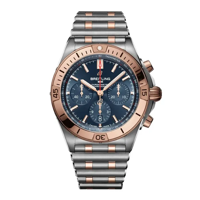 Breitling Chronomat B01 42 Stainless Steel and 18k Red Gold Blue dial Watch UB0134101C1U1 Breitling Earrings Breitling Chronomat B01 42 Stainless Steel and 18k Red Gold Blue dial Watch UB0134101C1U1 Breitling Earrings