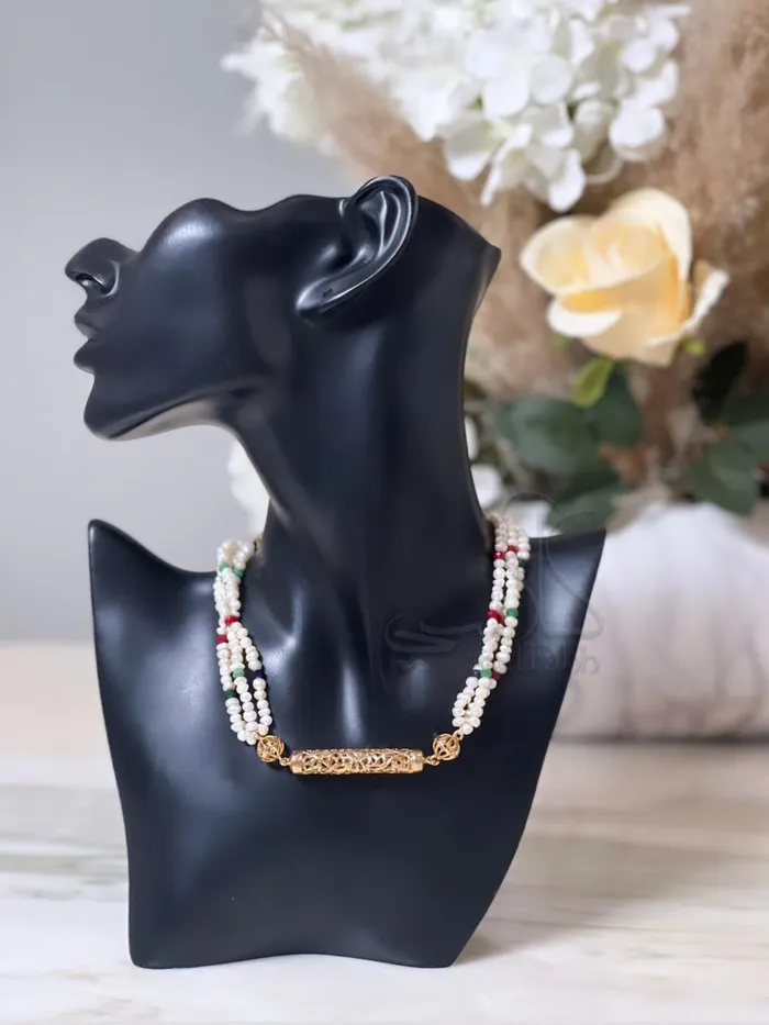 Classy Fabb Necklaces Golden pearl necklace