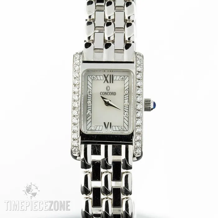 Concord PreStyled Sets Concord Veneto Watch 18K White Gold MOP Dial Diamonds 17 x 20mm Quartz FINAL SALE Concord PreStyled Sets Concord Veneto Watch 18K White Gold MOP Dial Diamonds 17 x 20mm Quartz FINAL SALE