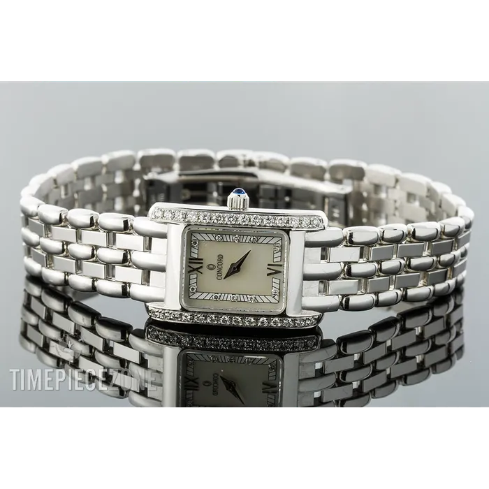 Concord PreStyled Sets Concord Veneto Watch 18K White Gold MOP Dial Diamonds 17 x 20mm Quartz FINAL SALE Concord PreStyled Sets Concord Veneto Watch 18K White Gold MOP Dial Diamonds 17 x 20mm Quartz FINAL SALE