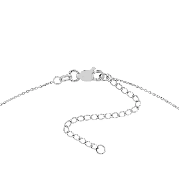 Croghans 14K White Gold Beaded Mini Cross Pendant Necklace Necklaces