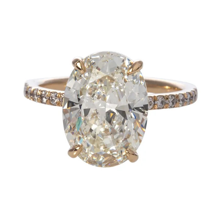 Croghans 475ct Oval Diamond Solitaire Pav 14K Yellow Gold Engagement Ring Rings Croghans 475ct Oval Diamond Solitaire Pav 14K Yellow Gold Engagement Ring Rings
