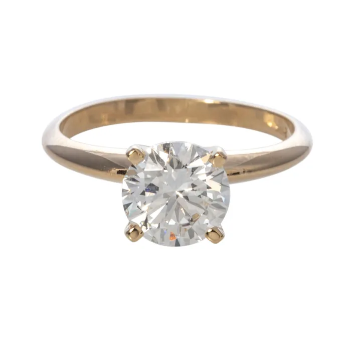 Croghans Rings 15ct I SI1 Round Diamond Solitaire 14K Yellow Gold Engagement Ring