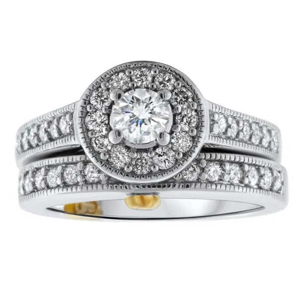 Diamond Engagement Ring And Wedding Band Set Set in 14K White Gold 125ct tw Round Brilliant Natural Diamonds Diamond Source NYC Rings Diamond Engagement Ring And Wedding Band Set Set in 14K White Gold 125ct tw Round Brilliant Natural Diamonds Diamond Source NYC Rings