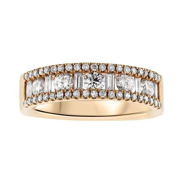 Diamond Source NYC Rings 18kt Rose Gold Diamond Wedding Band RN5700