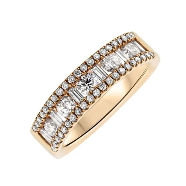 Diamond Source NYC Rings 18kt Rose Gold Diamond Wedding Band RN5700