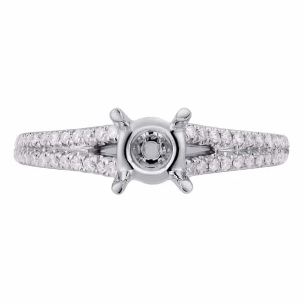 Diamond Source NYC Rings Modern elegant solitaire setting 18k white gold ring with 22ct diamonds KR09296XD50 Diamond Source NYC Rings Modern elegant solitaire setting 18k white gold ring with 22ct diamonds KR09296XD50
