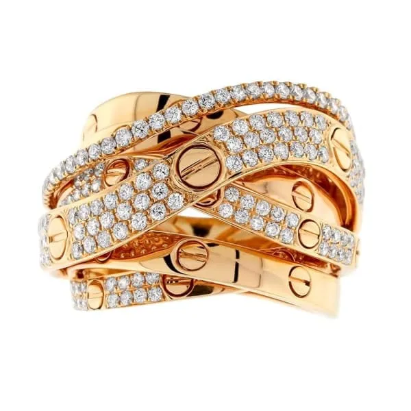 Diamond Source NYC Rings Round Brilliant Diamond Fashion Ring Set in 18K Rose Gold 125ct tw Diamond Source NYC Rings Round Brilliant Diamond Fashion Ring Set in 18K Rose Gold 125ct tw