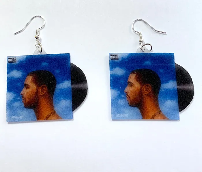 Drake Nothing was the Same Vinyl Album Handmade Earrings Sam Makes Things Earrings