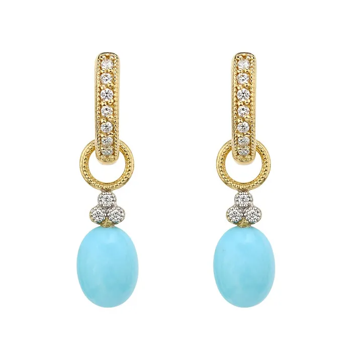 Earrings Jude Frances Jude Frances Provence Turquoise Briolette Earring Charms Earrings Jude Frances Jude Frances Provence Turquoise Briolette Earring Charms