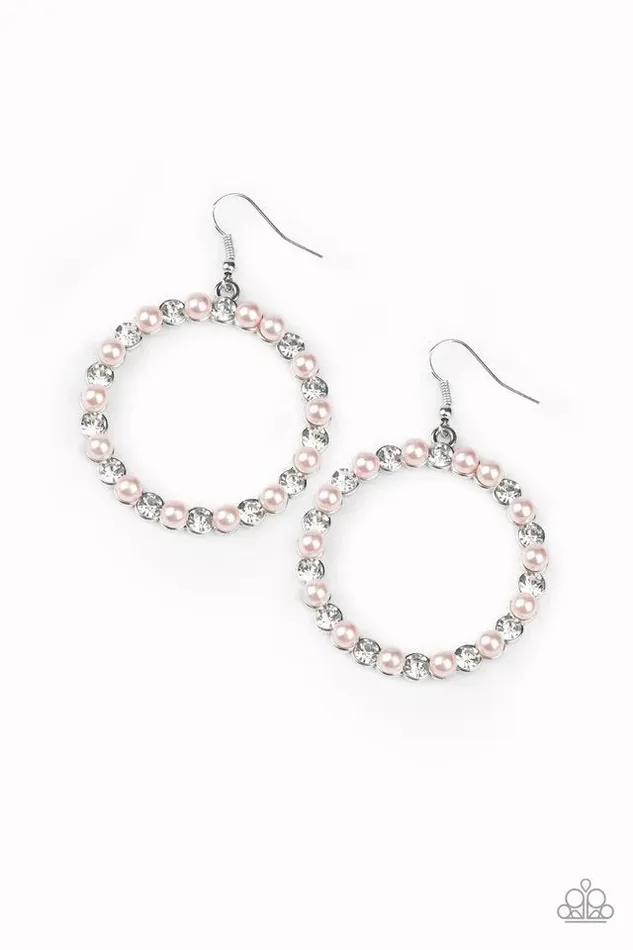 Earrings Paparazzi Earring Pearl Palace Pink Paparazzi Jewelry