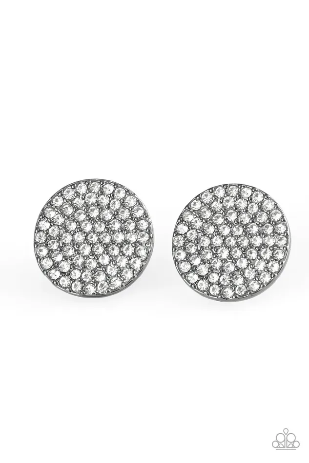 Earrings Paparazzi Earring Radiant Ripples Black Paparazzi Jewelry