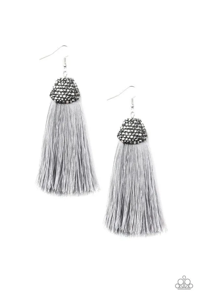 Earrings Paparazzi Earring Razzle Riot Silver Paparazzi Jewelry