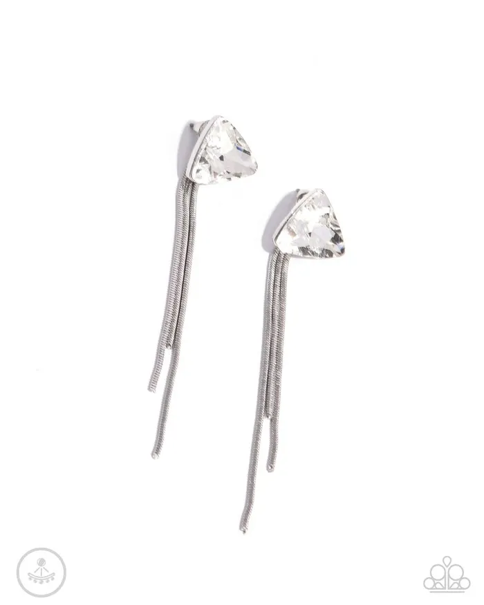 Earrings Paparazzi Jewelry Paparazzi Earring Candescent Class White Earrings Paparazzi Jewelry Paparazzi Earring Candescent Class White