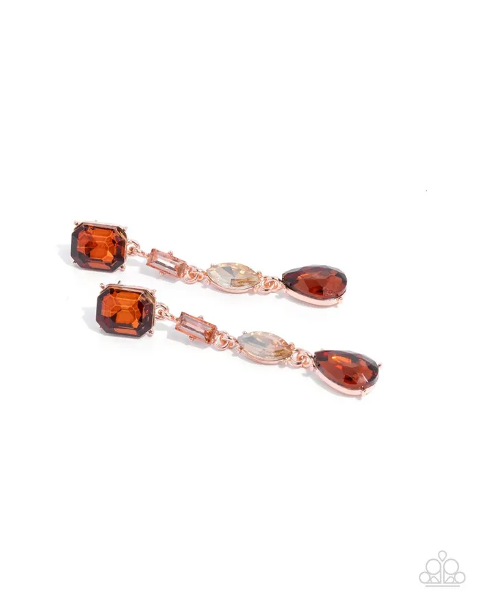 Earrings Paparazzi Jewelry Paparazzi Earring Cascading Class Brown Earrings Paparazzi Jewelry Paparazzi Earring Cascading Class Brown