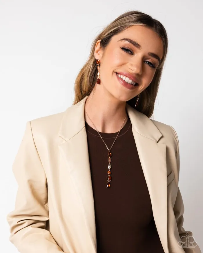 Earrings Paparazzi Jewelry Paparazzi Earring Cascading Class Brown Earrings Paparazzi Jewelry Paparazzi Earring Cascading Class Brown