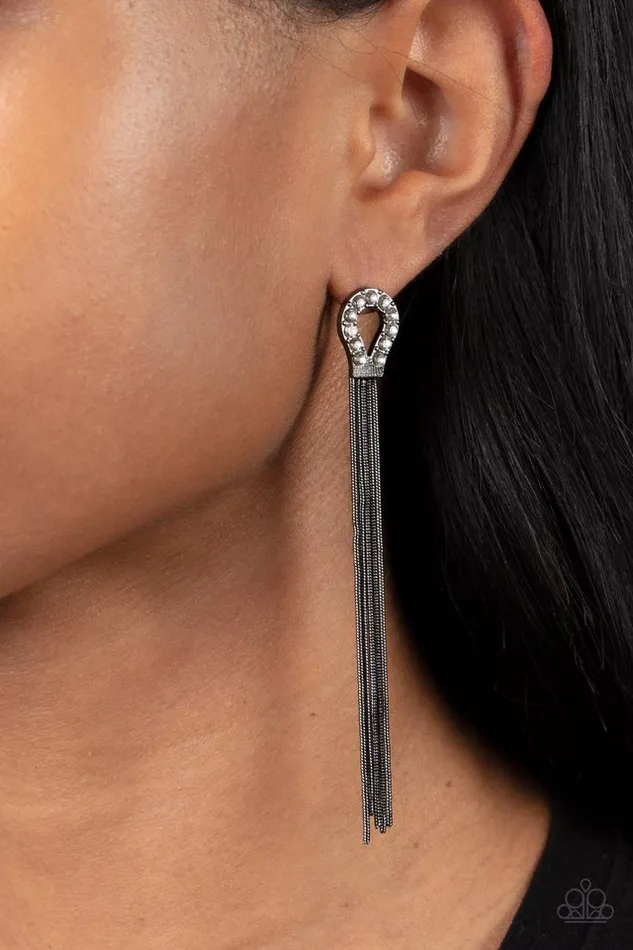 Earrings Paparazzi Jewelry Paparazzi Earring Dallas Debutante Black
