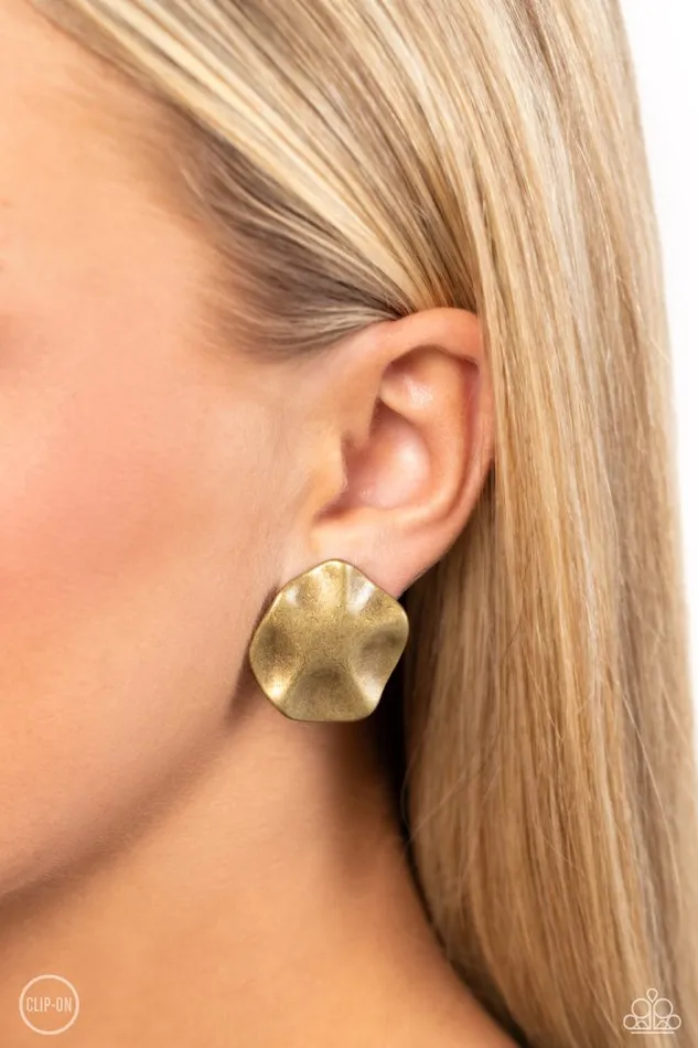 Earrings Paparazzi Jewelry Paparazzi Earring Destination Unknown Brass