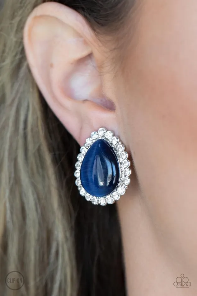 Earrings Paparazzi Jewelry Paparazzi Earring Downright Demure Blue
