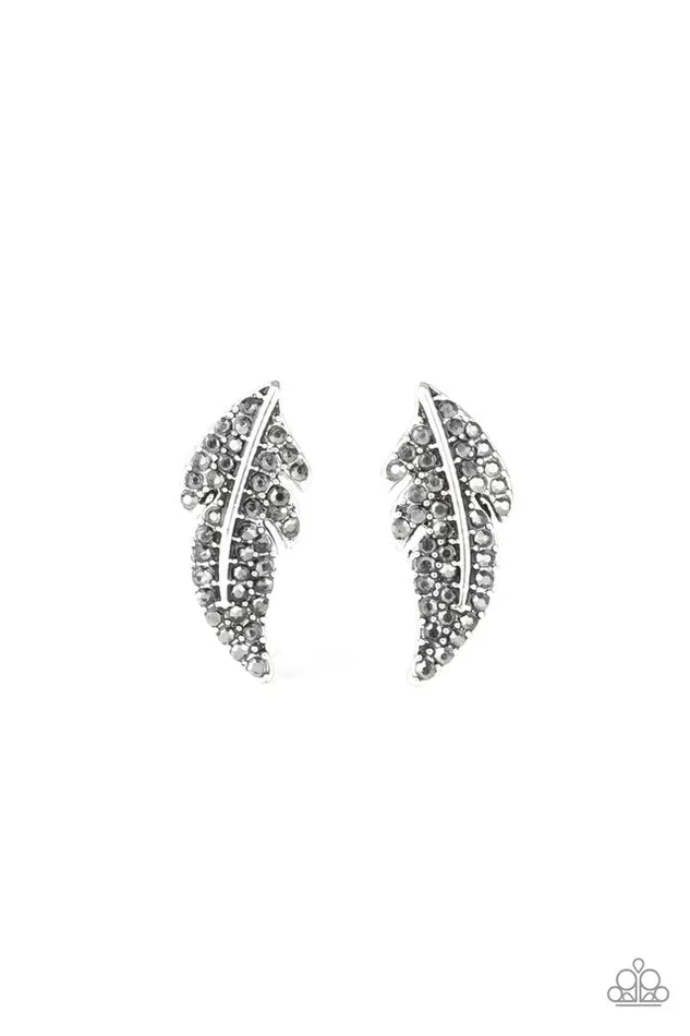 Earrings Paparazzi Jewelry Paparazzi Earring Feathered Fortune Silver Earrings Paparazzi Jewelry Paparazzi Earring Feathered Fortune Silver