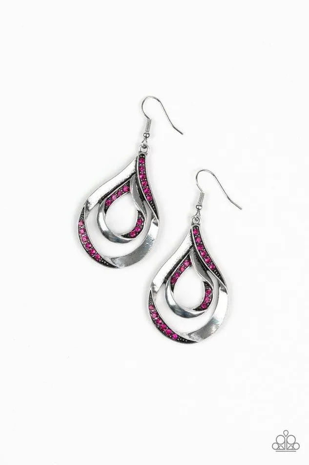 Earrings Paparazzi Jewelry Paparazzi Earring Flavor Of The Fleek Pink