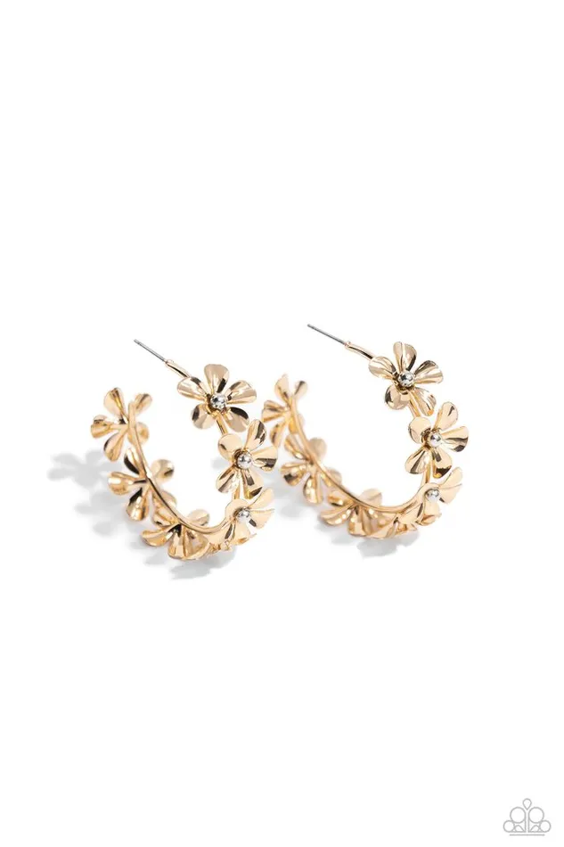Earrings Paparazzi Jewelry Paparazzi Earring Floral Flamenco Gold Earrings Paparazzi Jewelry Paparazzi Earring Floral Flamenco Gold