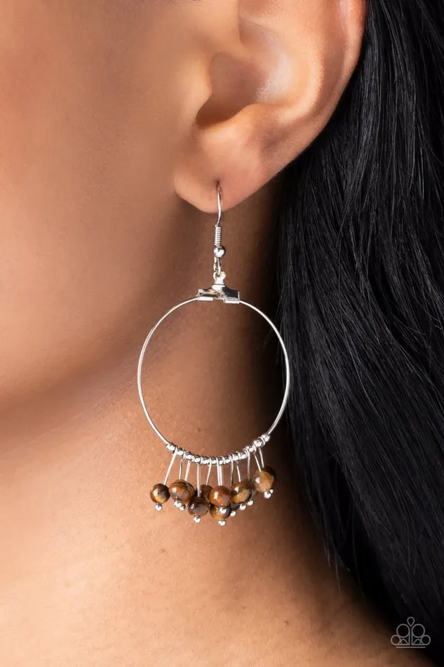 Earrings Paparazzi Jewelry Paparazzi Earring Free Your Soul Brown