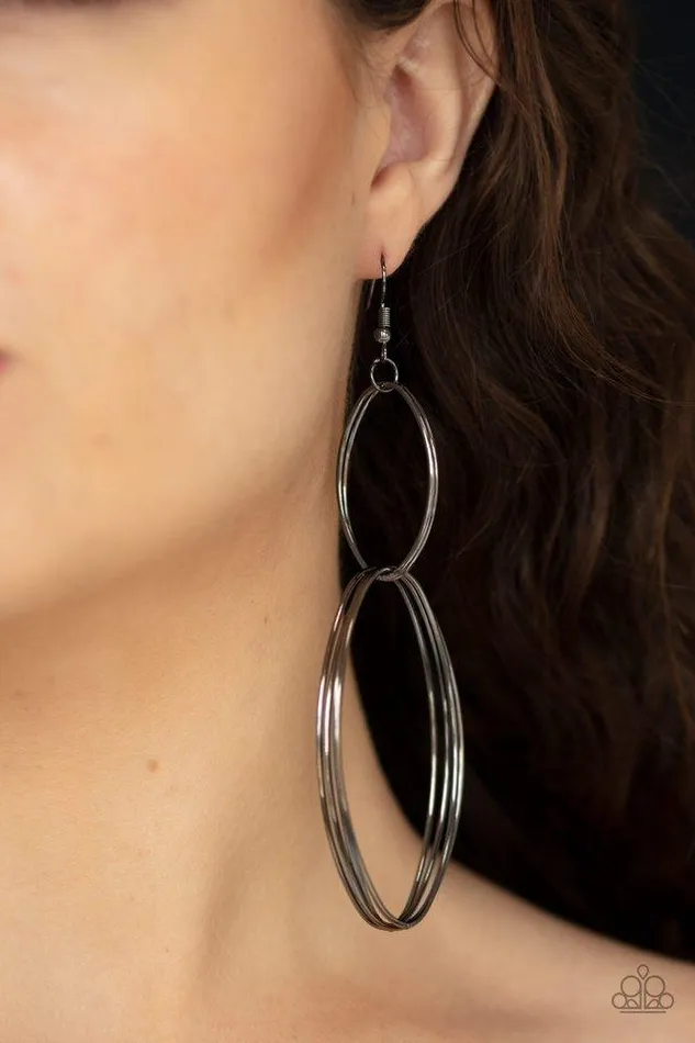 Earrings Paparazzi Jewelry Paparazzi Earring Getting Into Shape Black