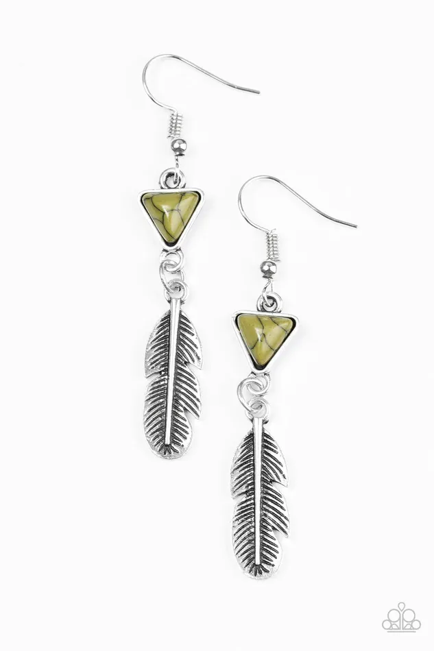 Earrings Paparazzi Jewelry Paparazzi Earring Give It A NEST Green
