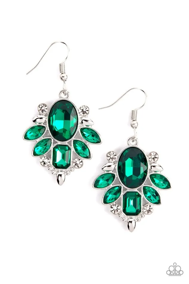 Earrings Paparazzi Jewelry Paparazzi Earring Glitzy GoGetter Green Earrings Paparazzi Jewelry Paparazzi Earring Glitzy GoGetter Green