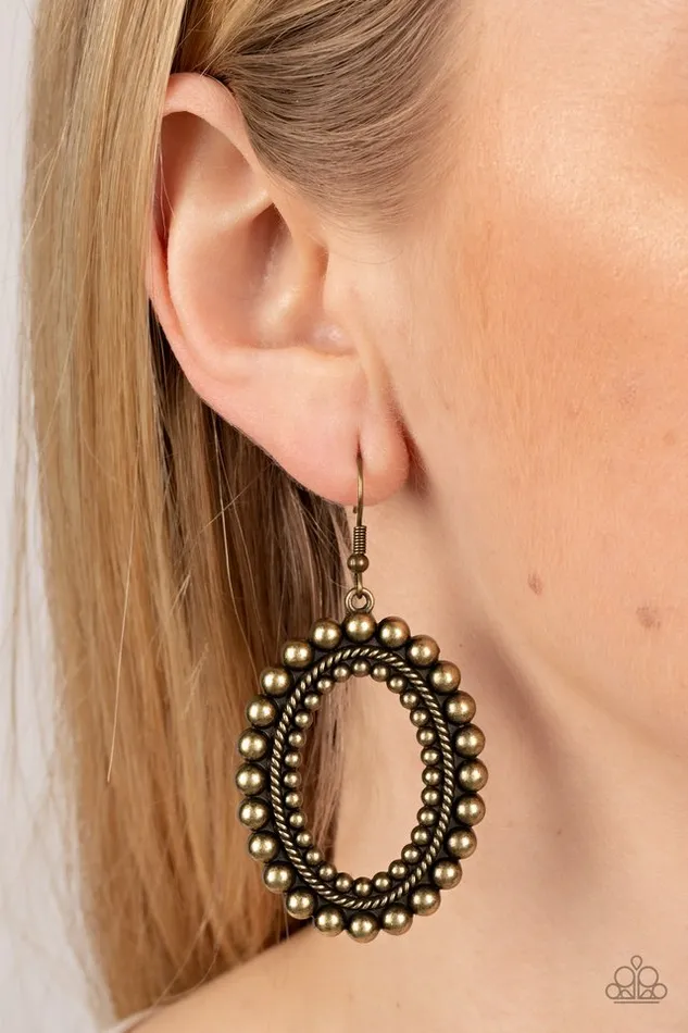 Earrings Paparazzi Jewelry Paparazzi Earring Homestead Hideaway Brass
