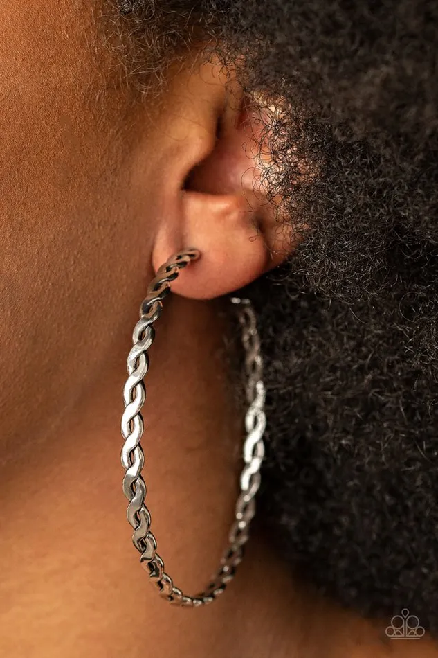 Earrings Paparazzi Jewelry Paparazzi Earring Infinite Twist Silver